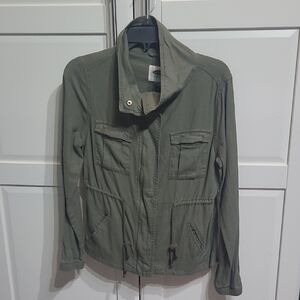 OLD NAVY  WOMENS SAN FRANCISCO CALIFORNIA UTILITY JACKET  GREEN PREOWED G/CON XS